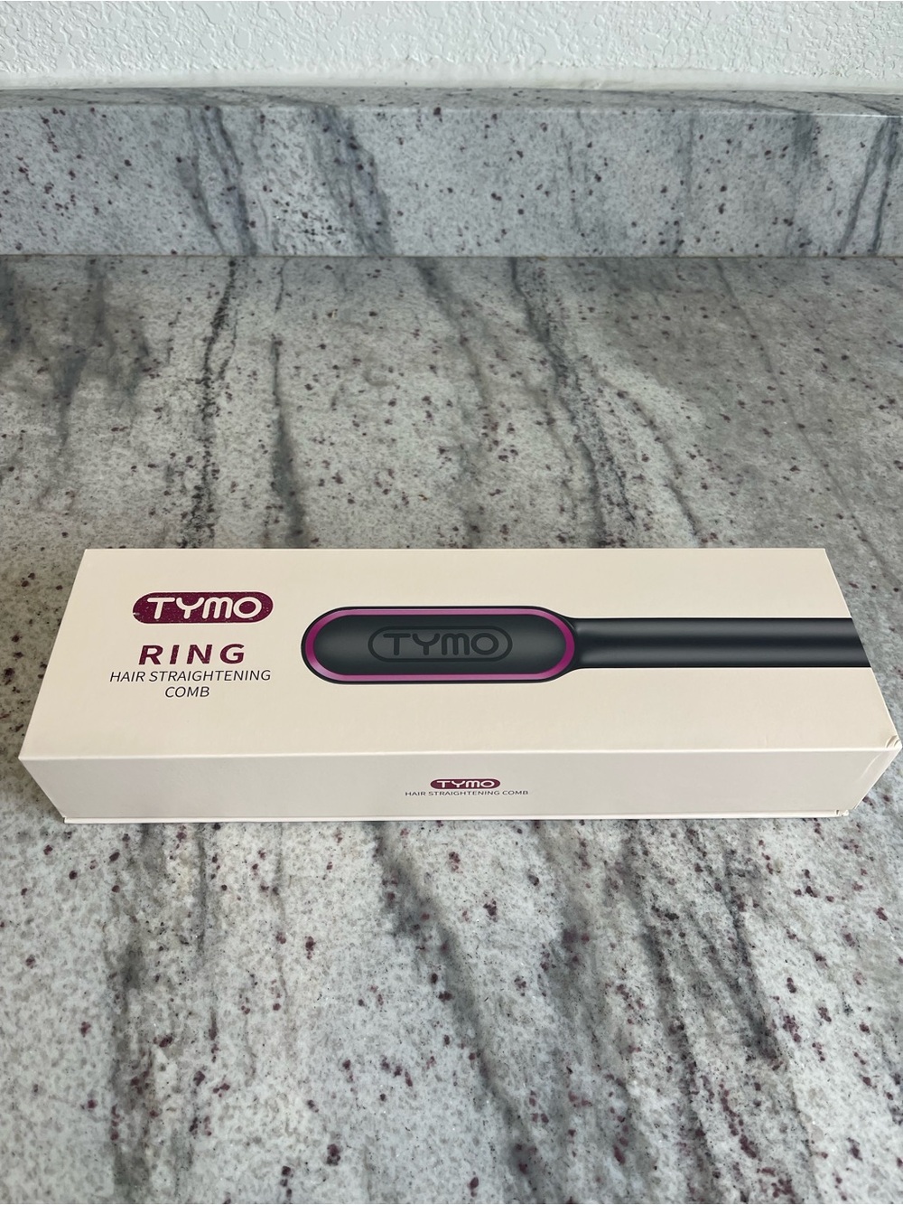 TYMO Pink and Black Ring Hair Straightening Comb